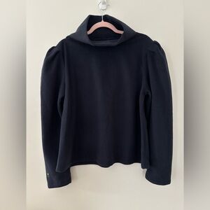 Dudley Stephens Navy Puff Sleeve Fleece Pullover XL